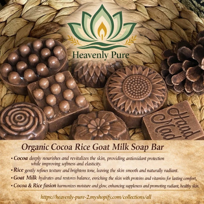 Organic Cocoa Rice Goat Milk  $14.00 (2 soap bars)