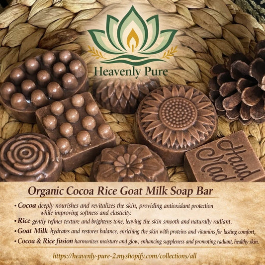 Organic Cocoa Rice Goat Milk  $14.00 (2 soap bars)